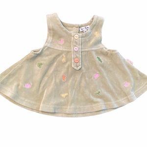 Baby 3 months green jumper embroidered animals